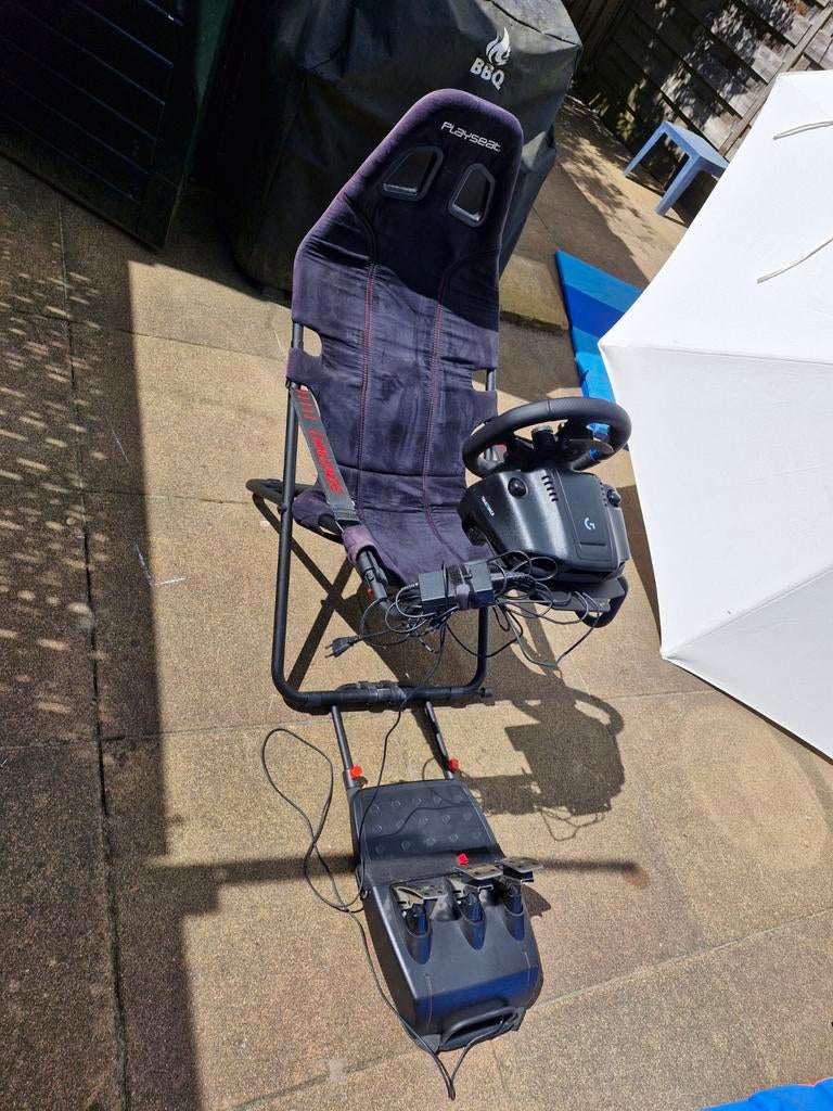 Playseat met Logitech G29 racestuur en pedalen, Spelcomputers en Games, Ophalen, Overige merken, Gebruikt