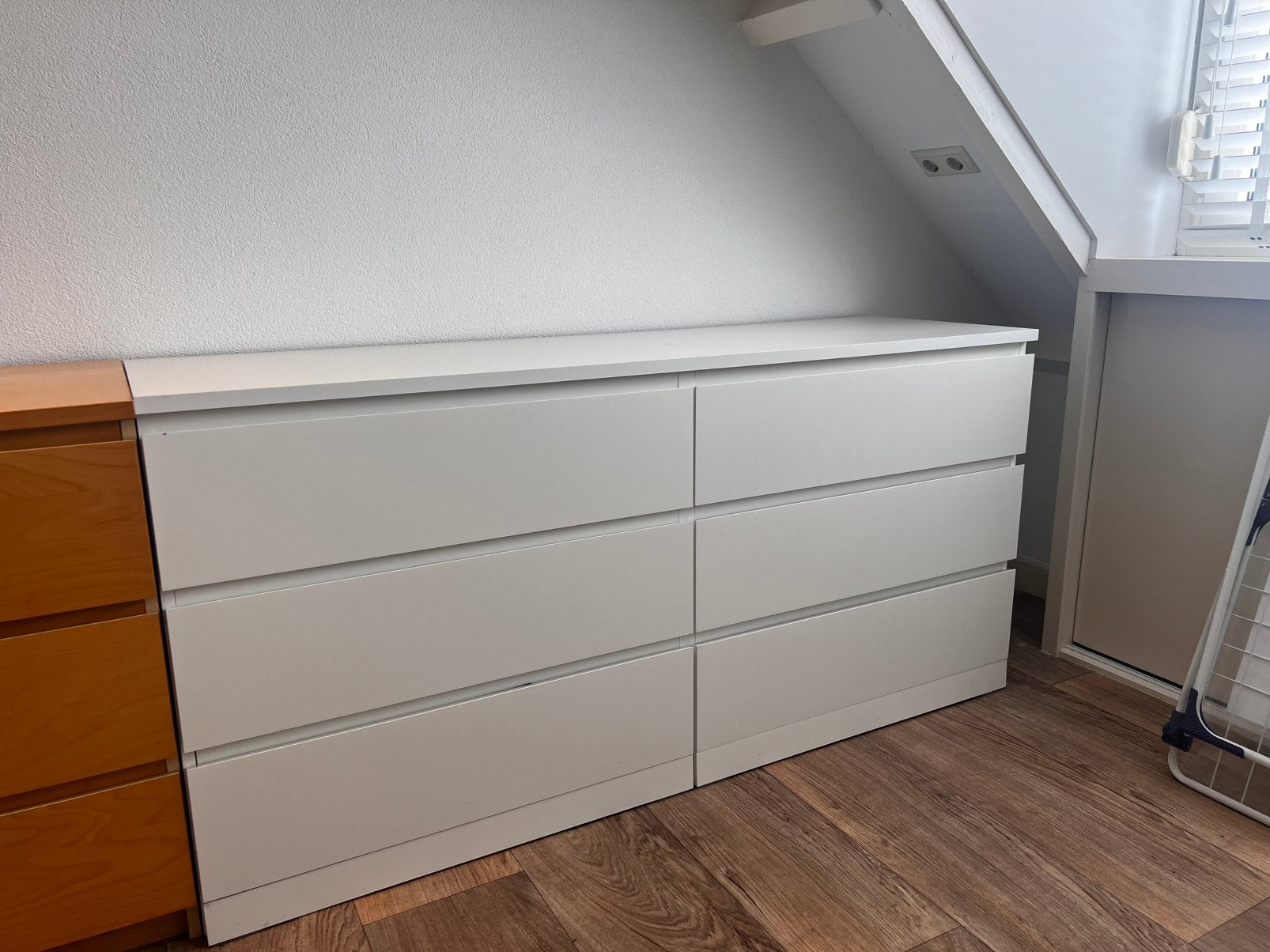 Malm ladekast met 6 lades wit 160x78, Huis en Inrichting, Kasten | Ladekasten, Ophalen, Gebruikt, 5 laden of meer, 150 tot 200 cm