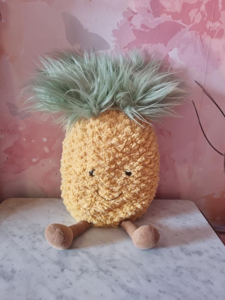 Jellycat ananas knuffel, Ophalen of Verzenden, Zo goed als nieuw, Overige typen