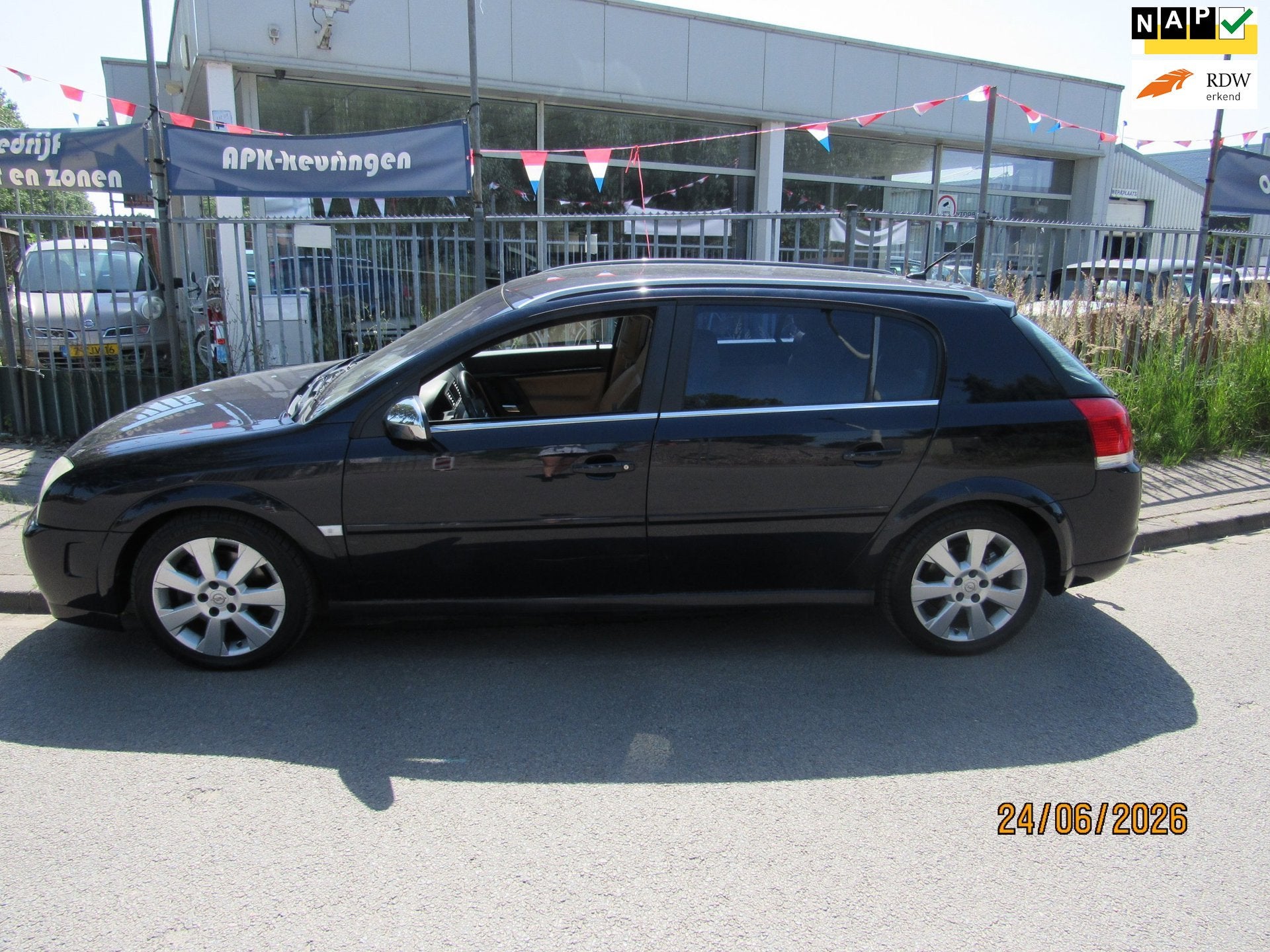 Opel Signum 3.2 V6 Eleganceautomaat,airco,apk, Auto's, Gebruikt, Blauw, Signum, Stoelverwarming