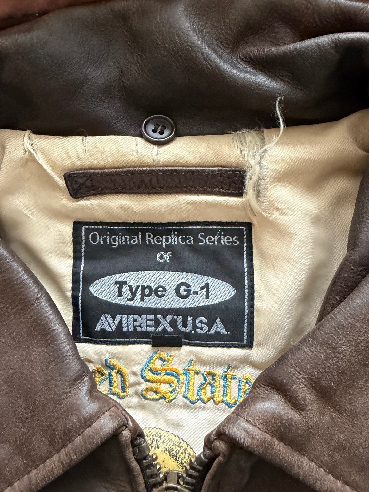 Avirex G1 Leren Jas - Perfect Warm & Stijlvol, Ophalen of Verzenden, Gedragen, Overige maten, Bruin
