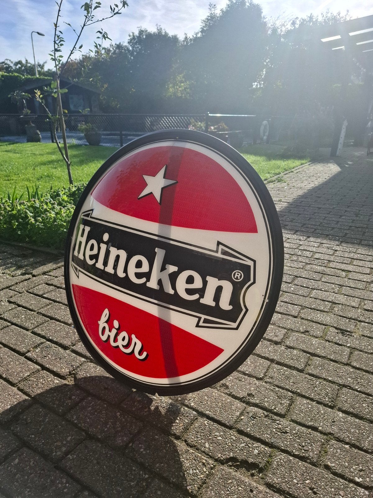 Heineken Bier Reclamebord - Vintage Look, Verzamelen, Ophalen of Verzenden, Zo goed als nieuw, Reclamebord