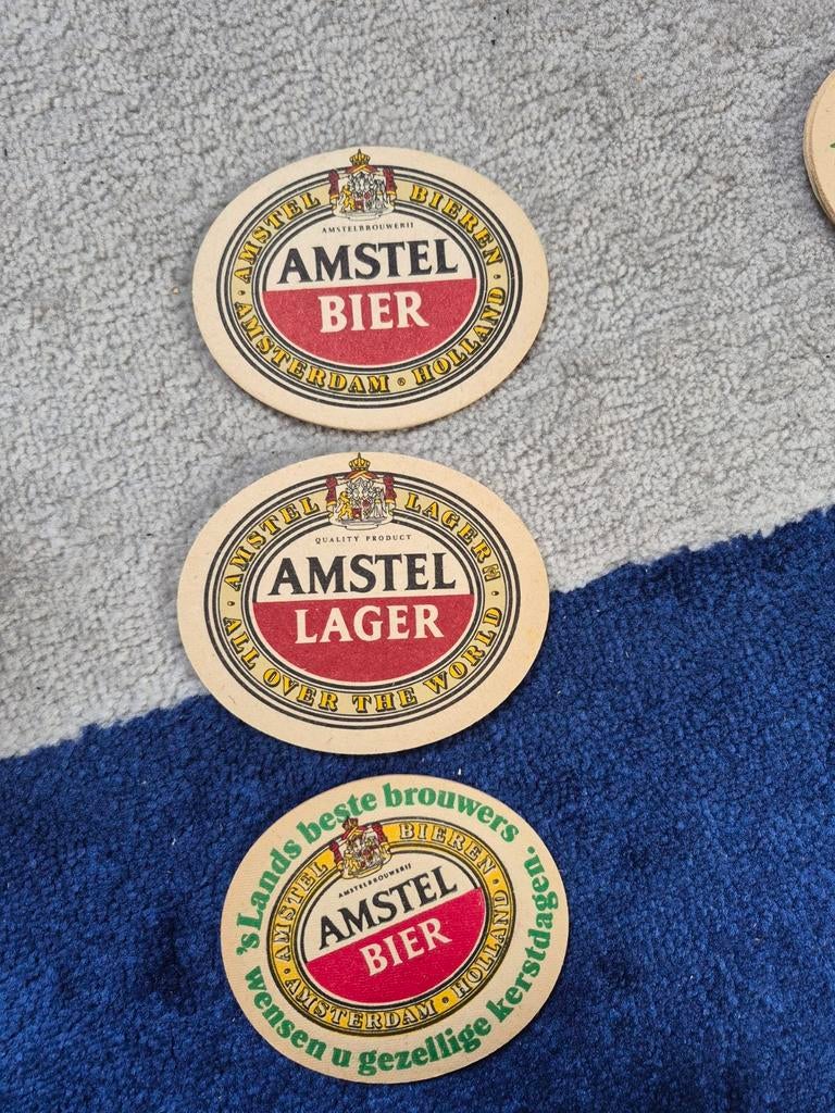 3 Amstel Export Kerstmis bierviltjes in nieuwstaat, Ophalen of Verzenden, Nieuw, Viltje(s), Amstel