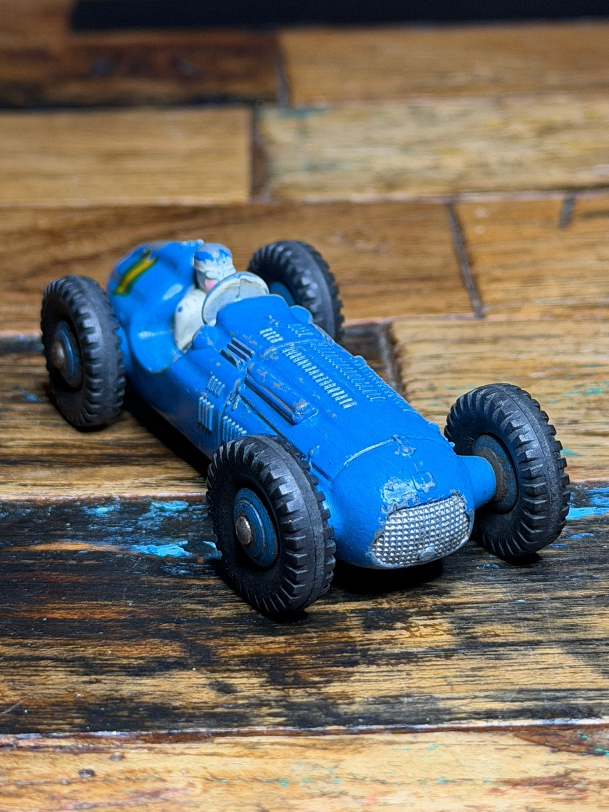 Dinky Toys France 23H Talbot Lago – blauwe racewagen, Hobby en Vrije tijd, Ophalen of Verzenden, Gebruikt, Auto, Dinky Toys