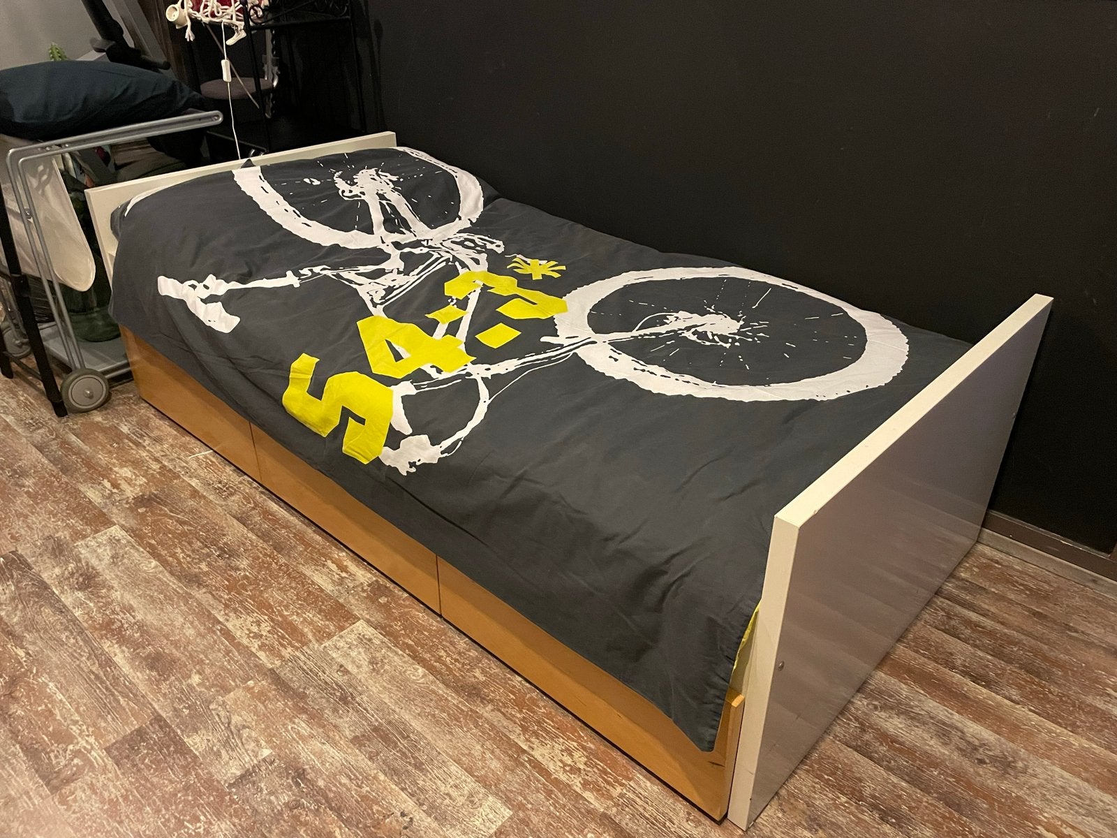 Eenpersoonsbed met opberglades - 90x200cm matrasmaat, Kinderen en Baby's, Kinderkamer | Bedden, 85 tot 100 cm, Gebruikt, Ophalen of Verzenden