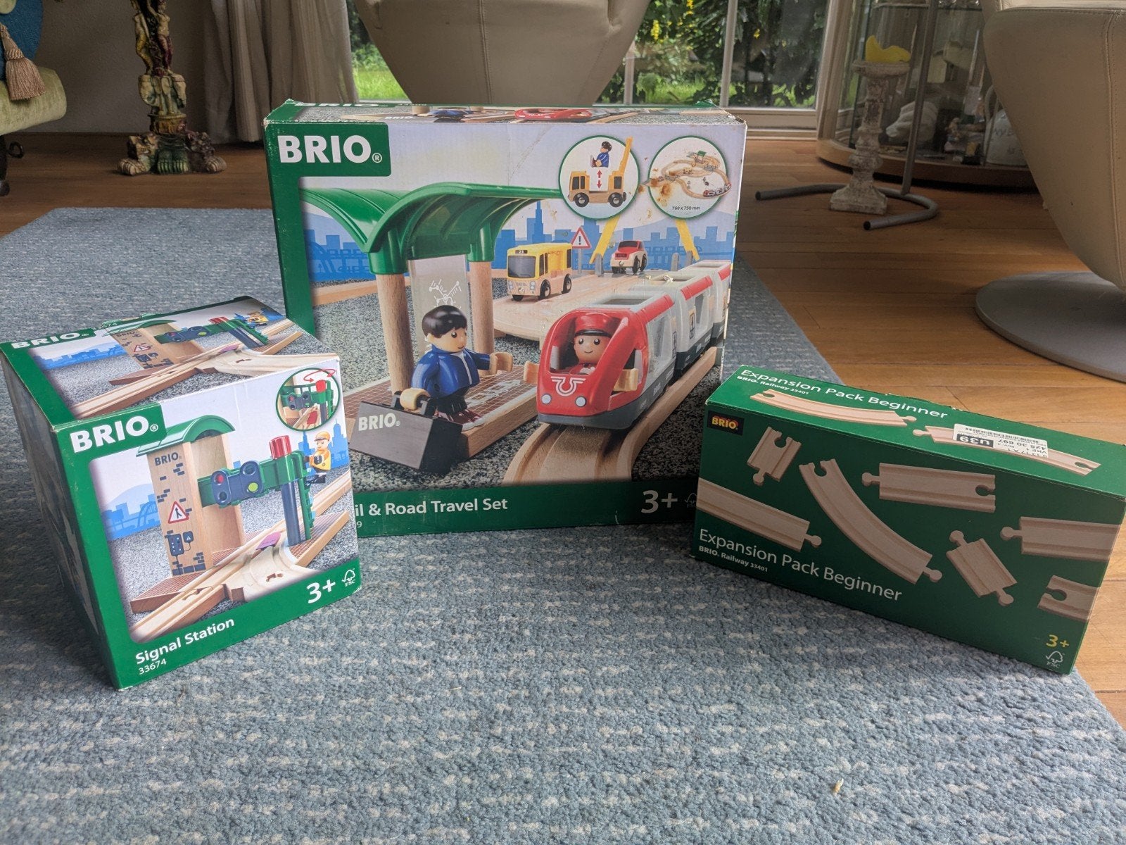 Brio Treinset met uitbreiding te koop, Ophalen of Verzenden, Zo goed als nieuw, Compleet, Complete set