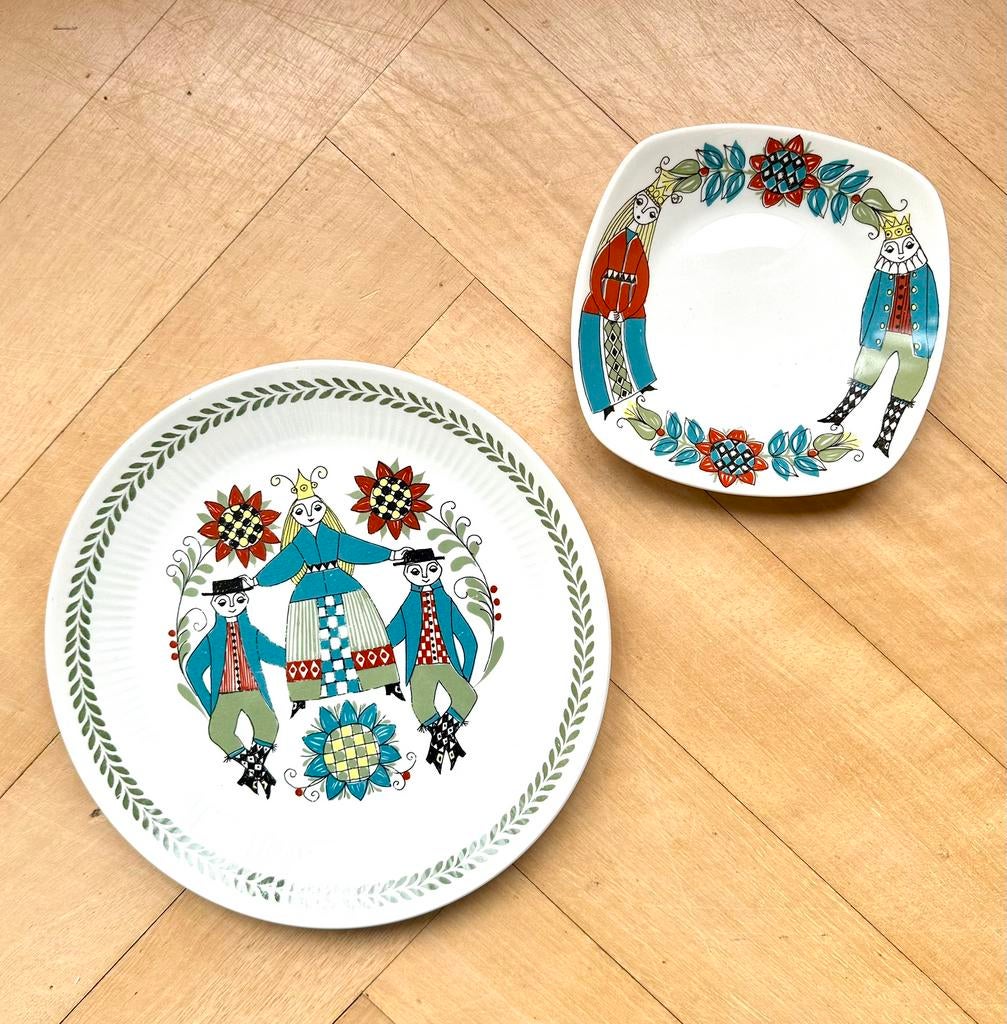 Vintage Noors servies Saga Norsk Design (Figgjo Flint), Ophalen of Verzenden, Zo goed als nieuw, Bord(en), Overige stijlen
