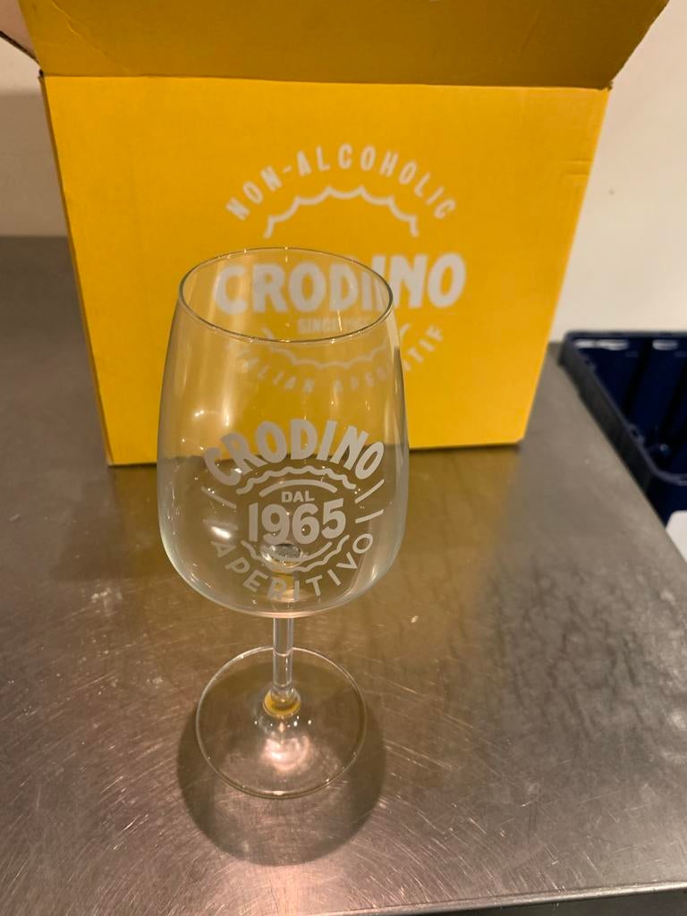 Crodino Aperitivo Glazen Set - Nieuw in Doos (6 stuks), Nieuw, Ophalen of Verzenden, Overige merken, Glas