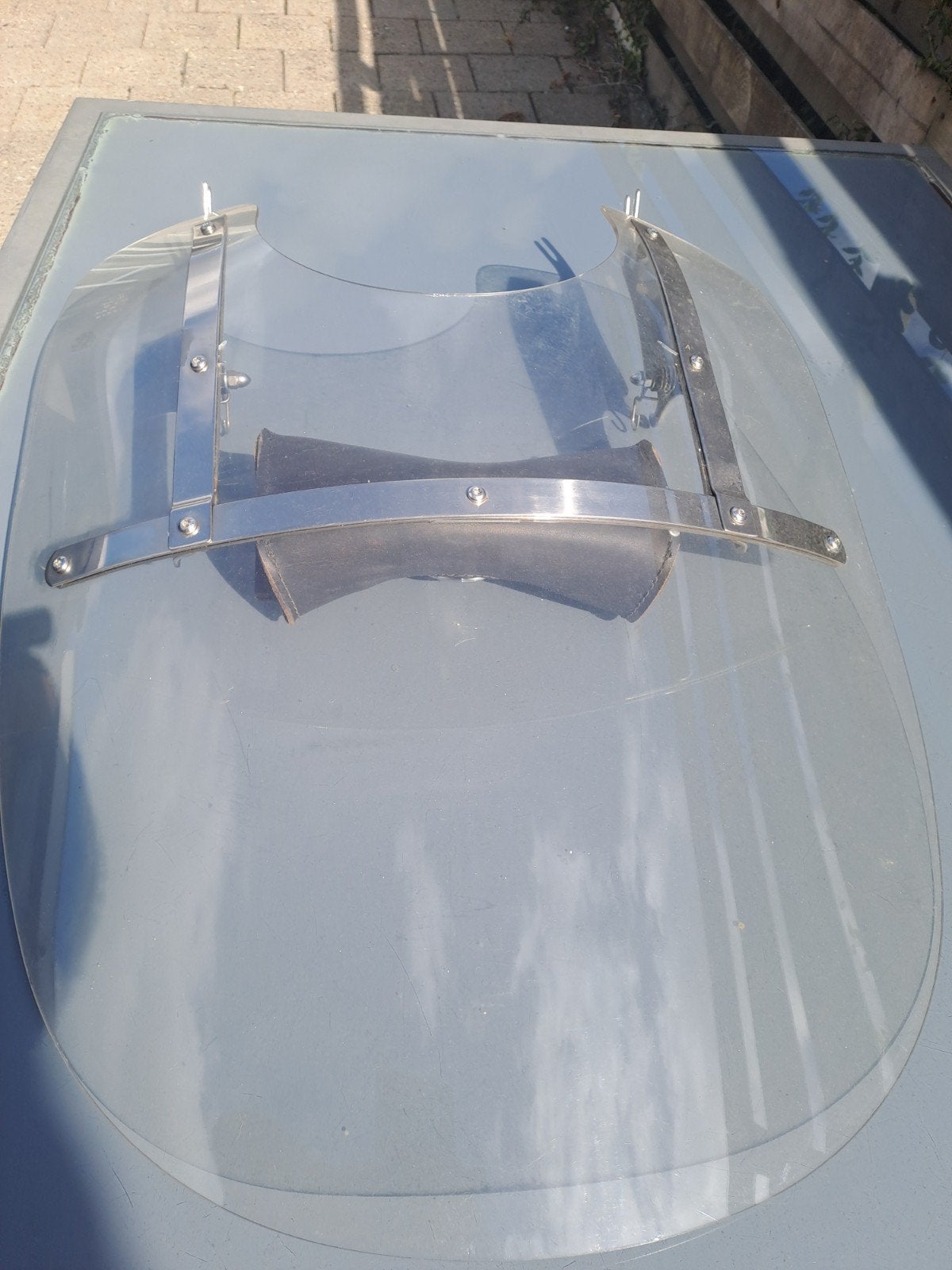 Harley windscherm met leren tasje, Motoren, Ophalen of Verzenden