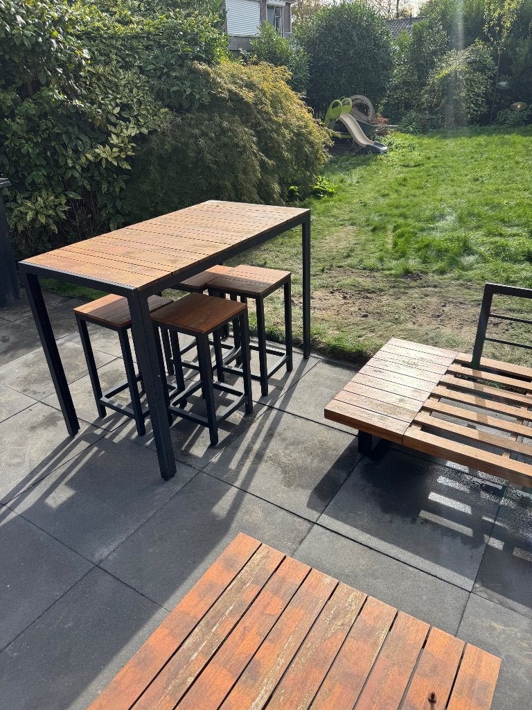 Bartafel met krukken, Ophalen, Gebruikt