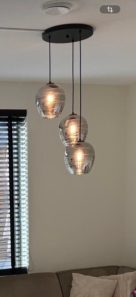 Hanglamp highlight fantasy lamp drie bollen, Huis en Inrichting, Ophalen of Verzenden, Zo goed als nieuw, Minder dan 50 cm