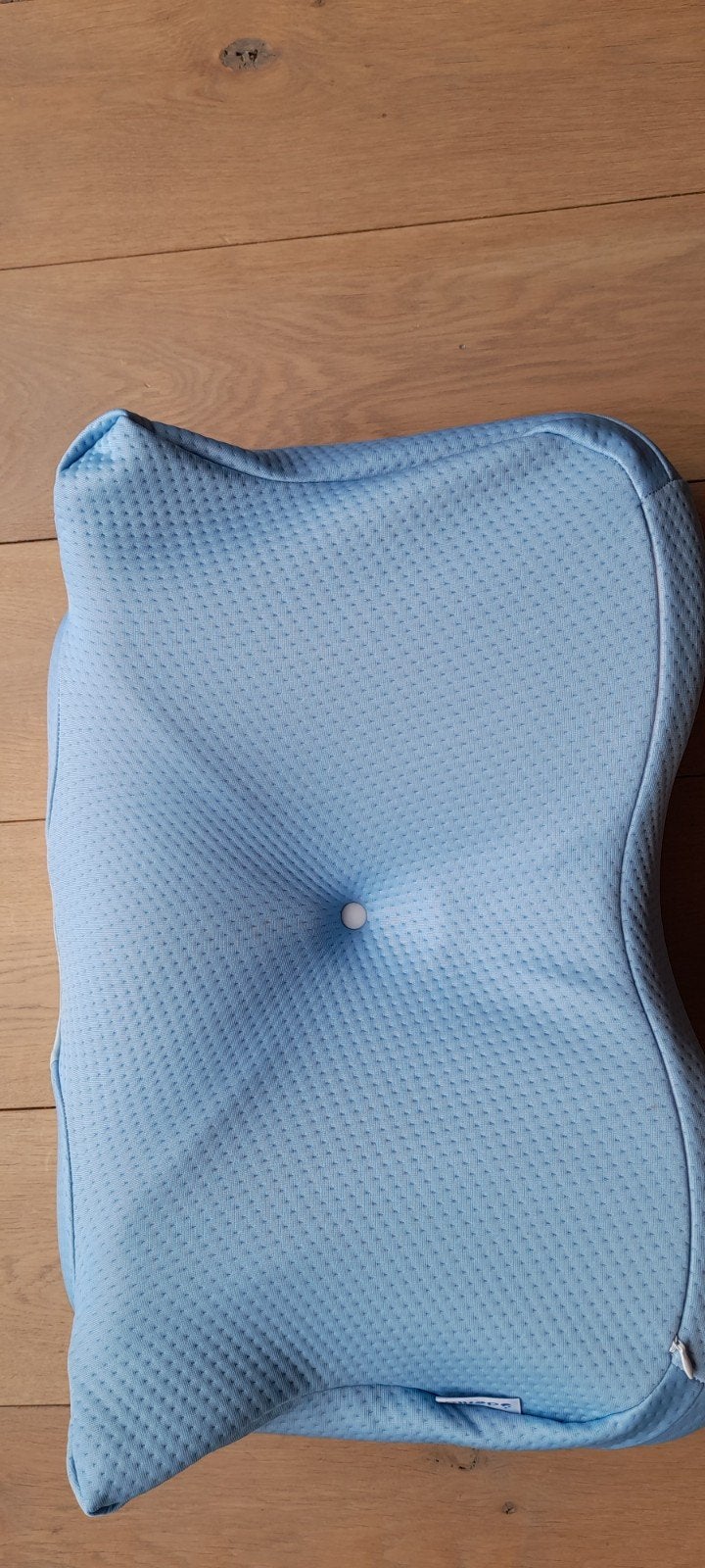 Derilla Ergo hoofd kussen met goede neksteun.Anti snurk, Overige merken, Blauw, Vierkant, Ophalen of Verzenden