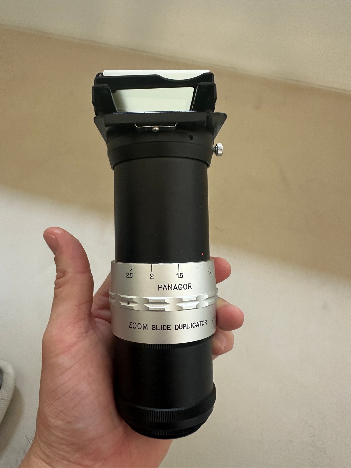 Panagor Zoom Slide Duplicator voor 35mm SLR camera's, Overige merken, Overige typen, Ophalen, Zo goed als nieuw