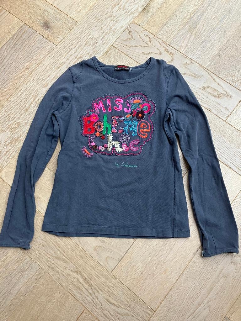 Gave longsleeve met leuke print Catimini 122/128, Catimini, Gebruikt, Meisje, Ophalen of Verzenden