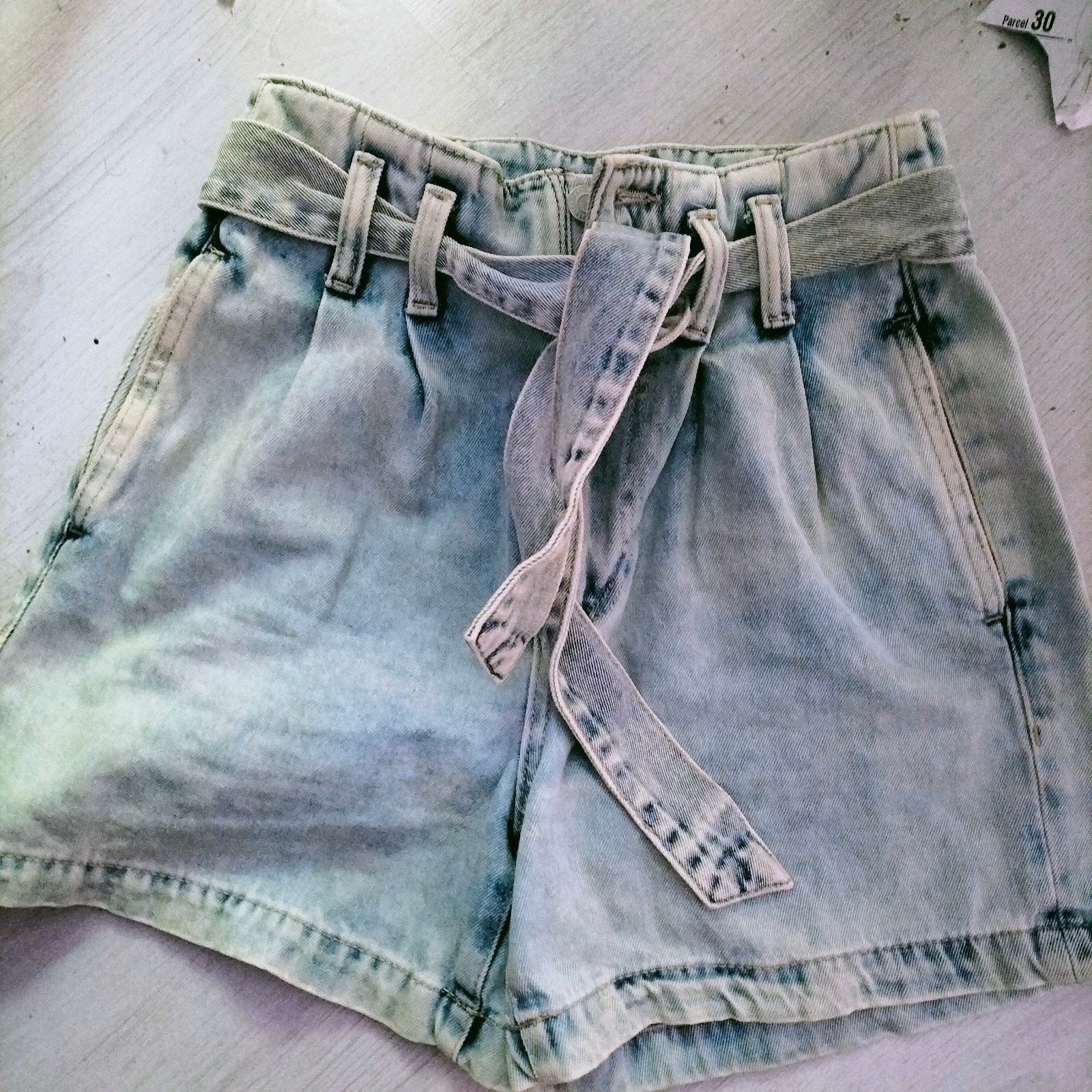 spijker shortie korte broek kleding dames, Ophalen of Verzenden, Zo goed als nieuw, Blauw, W27 (confectie 34) of kleiner
