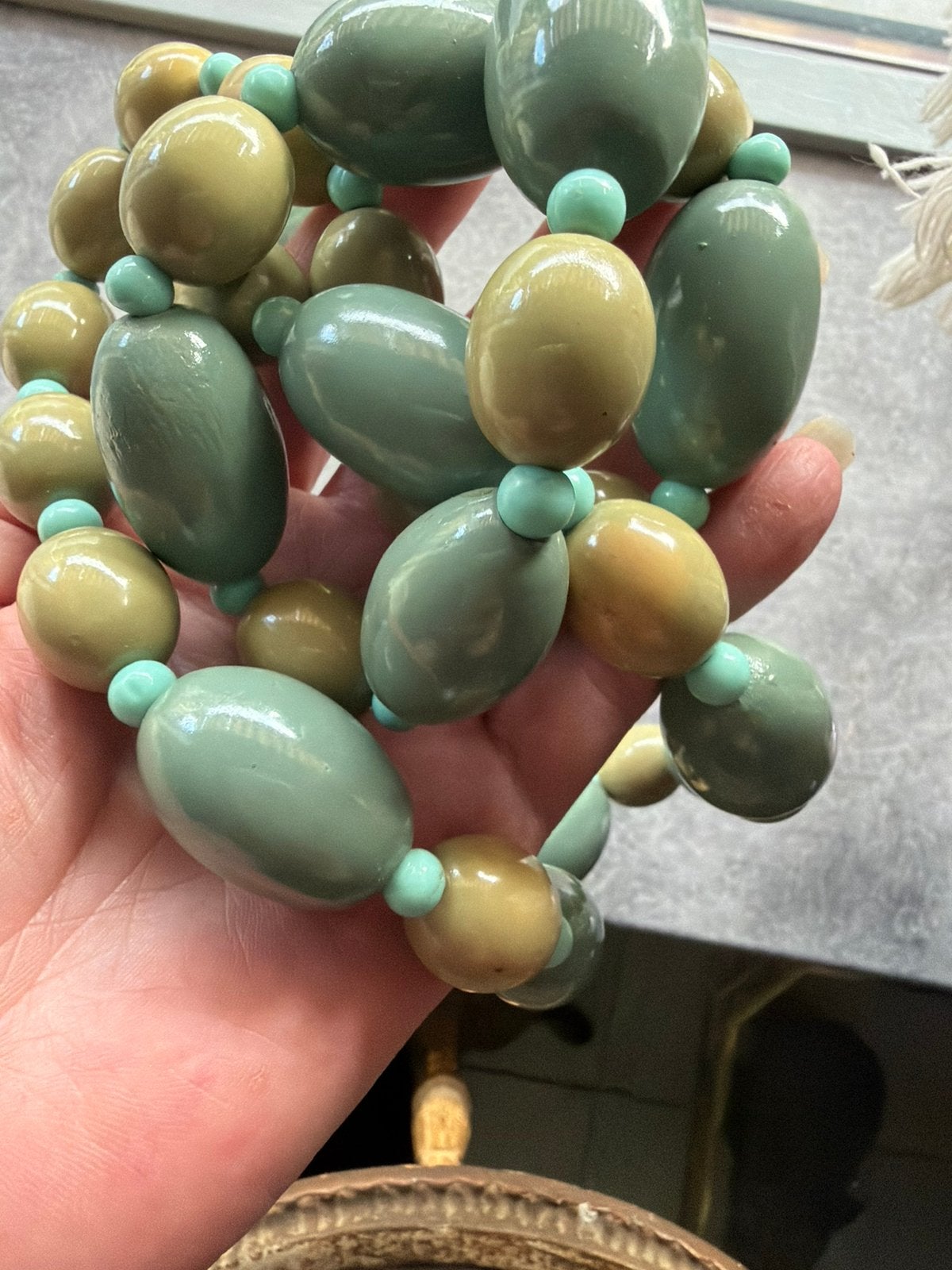 Bijzondere bakeliet ketting, Verzenden, Zo goed als nieuw, Zilver, Overige materialen