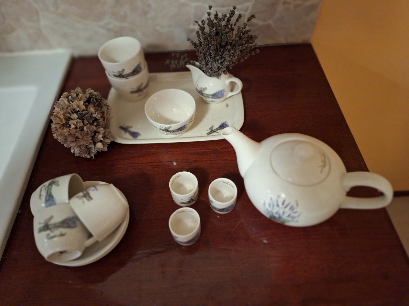 Lavendel serie servies Jet Versteege, Overige typen, Ophalen of Verzenden, Zo goed als nieuw, Overige stijlen