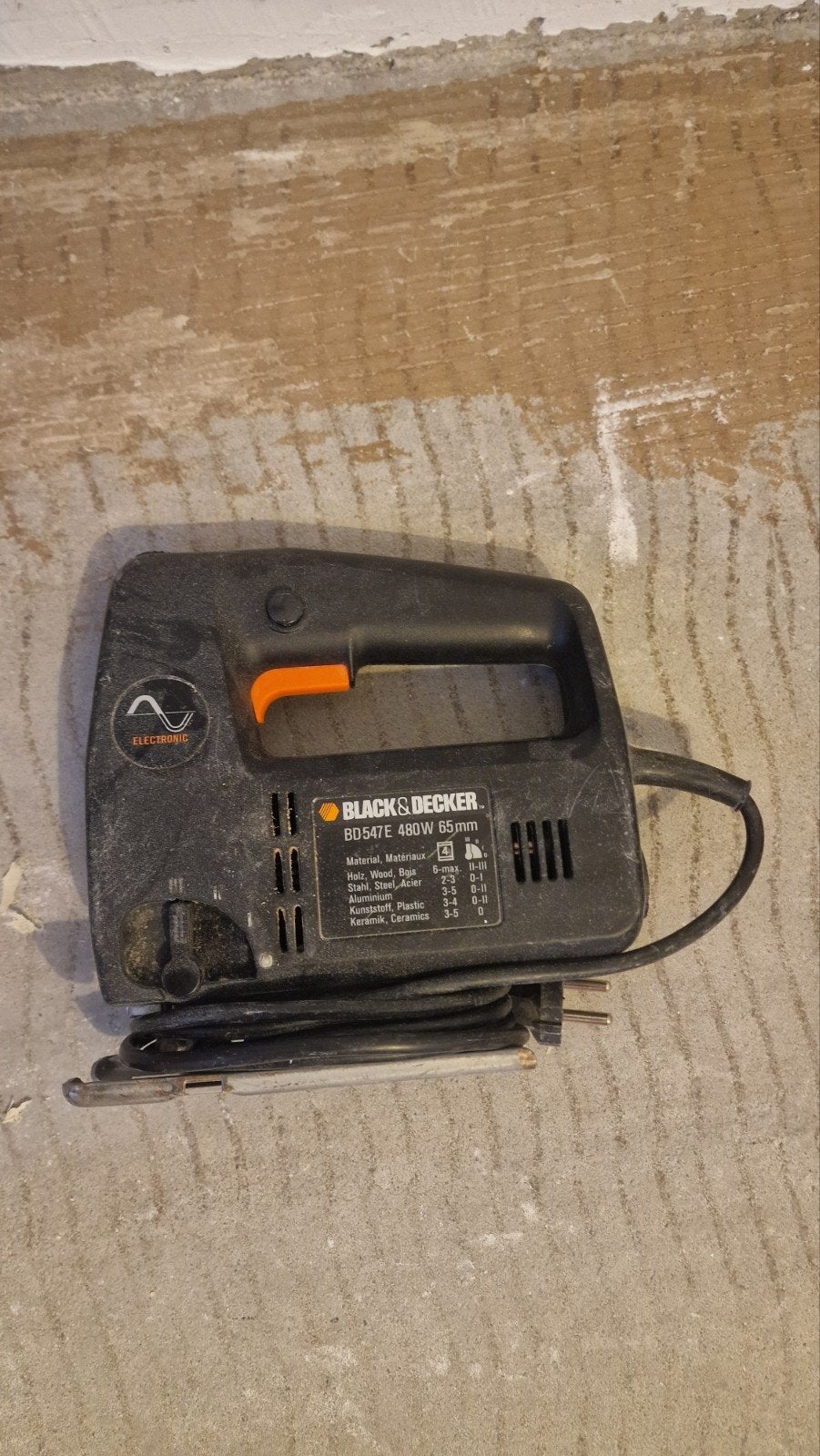 Black & Decker Decoupeerzaag BD547E 480W 65mm, Ophalen, Gebruikt, Decoupeerzaag, Black & Decker