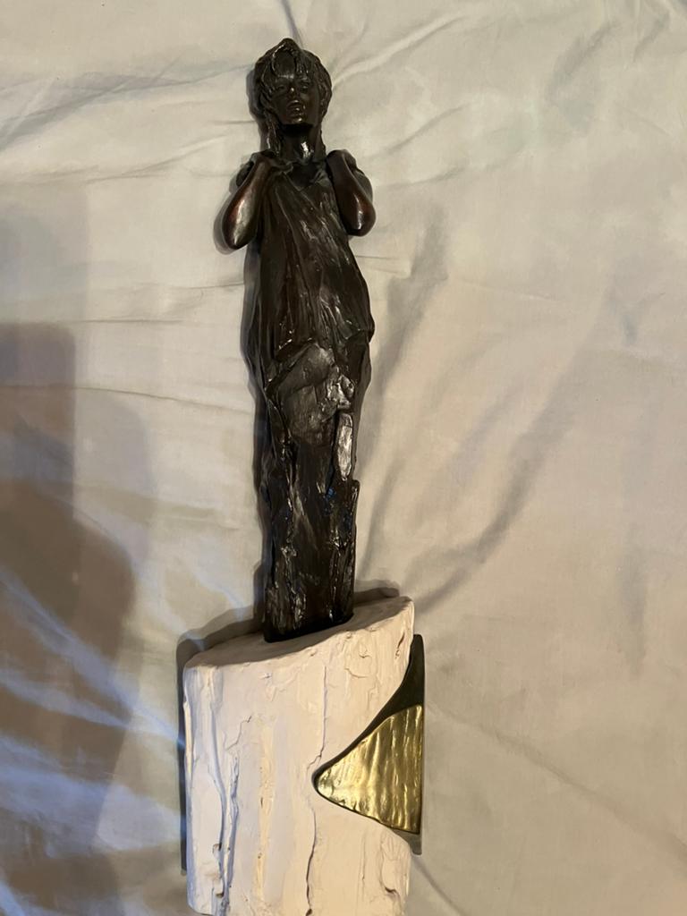 Bronzen beeld prachtige dame, Antiek en Kunst, Antiek | Koper en Brons, Ophalen, Brons