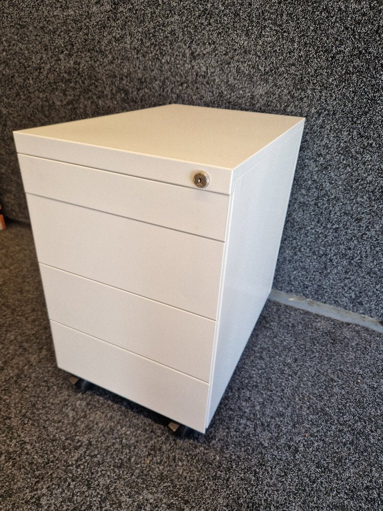Ladeblok Rolblok met 4 laden Wit (showmodel), Ophalen, Minder dan 50 cm, Zo goed als nieuw, 3 of 4 laden