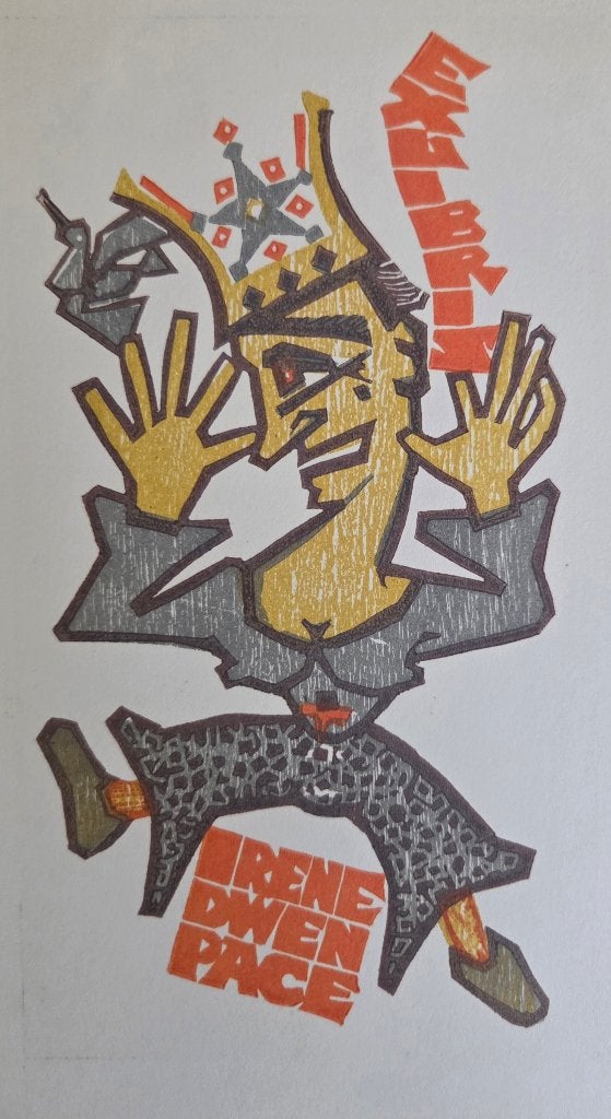 Exlibris / Ex libris Cor de Wolff, narrenkoning, Ophalen of Verzenden