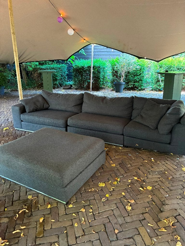 Bank met Hocker Modulair recht of hoek, Ophalen, Gebruikt, Stof, Modern en konfortabel