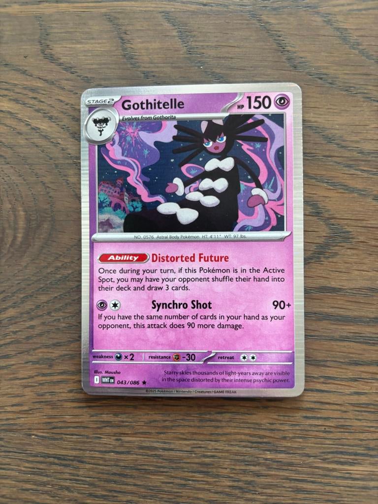 Gothitelle Pokémon Kaart - WHT EN 043/086, Ophalen of Verzenden, Zo goed als nieuw, Losse kaart