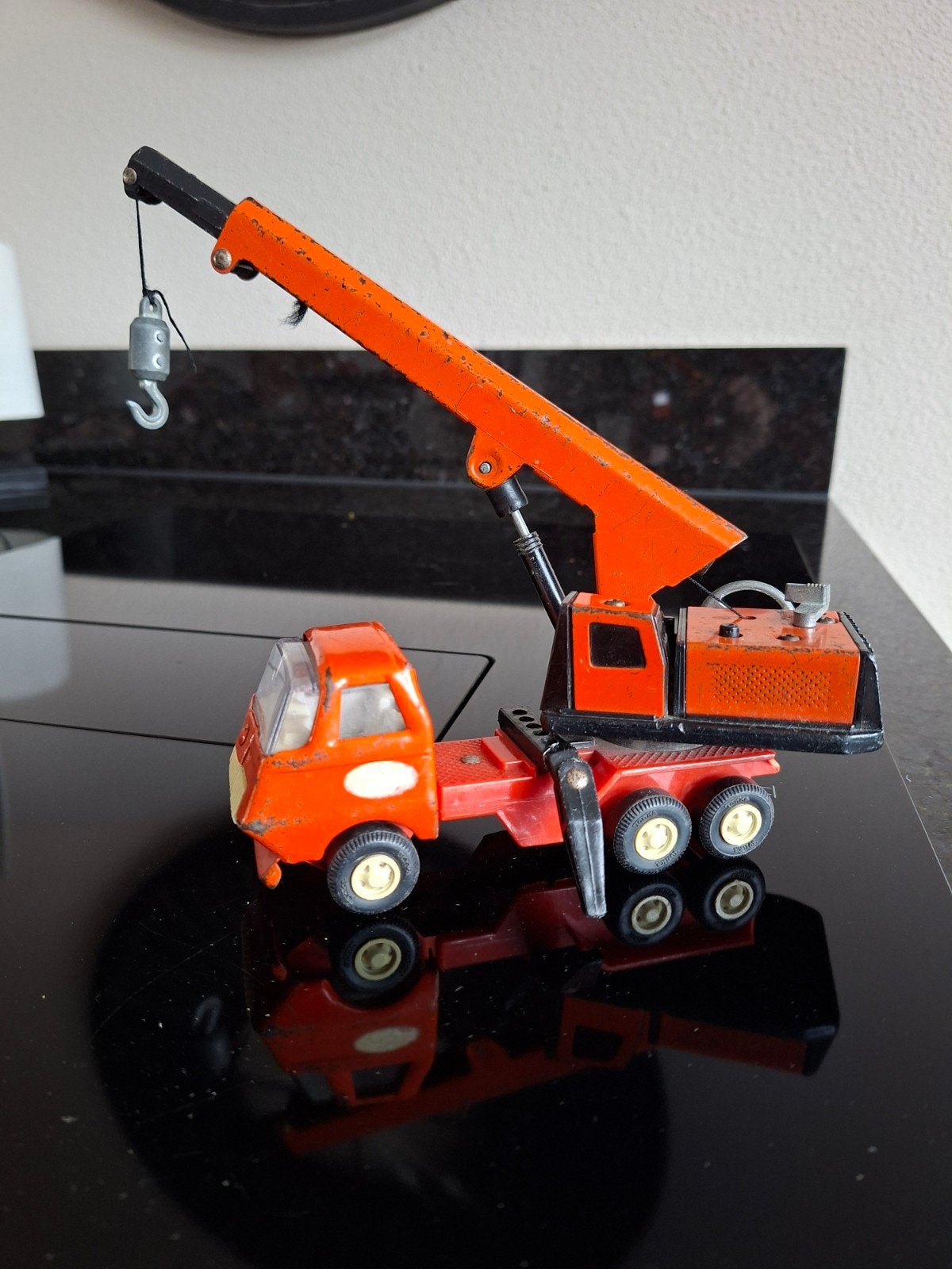 Vintage Tiny Tonka Kraanwagen #967 uit de jaren '70 Japan, Kinderen en Baby's, Speelgoed | Speelgoedvoertuigen, Ophalen of Verzenden