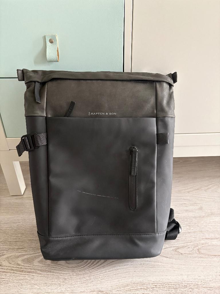Kapten & Sons Aarhus - Black rugzak, Overige merken, Gebruikt, 25 tot 40 cm, Ophalen of Verzenden