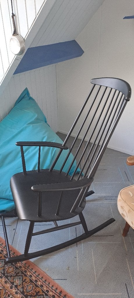 Zwarte Schommel stoel, Ophalen, Gebruikt, Zwart, Eén