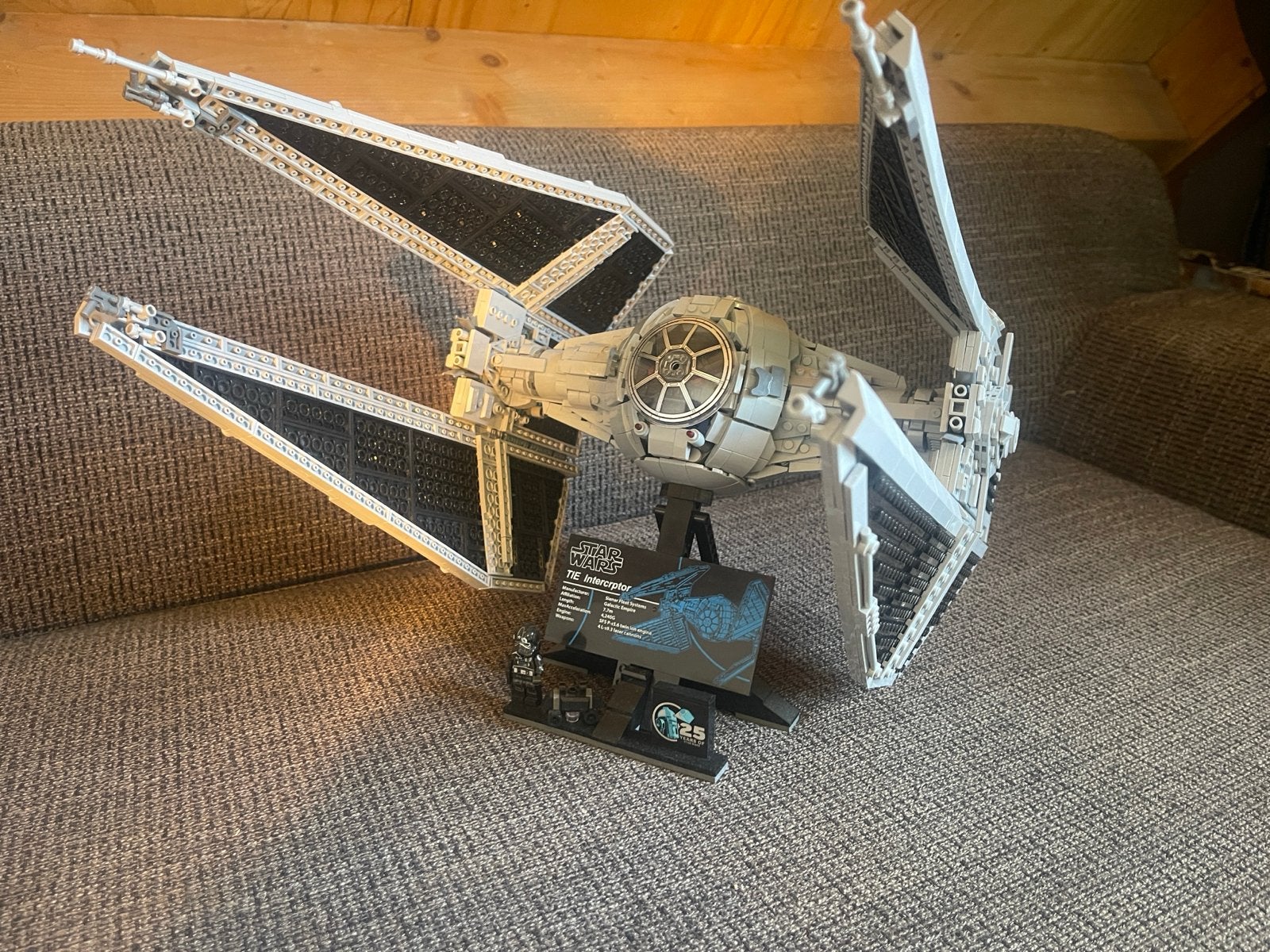 Replica Lego Star Wars TIE Interceptor met standaard, Ophalen, Zo goed als nieuw, Overige merken