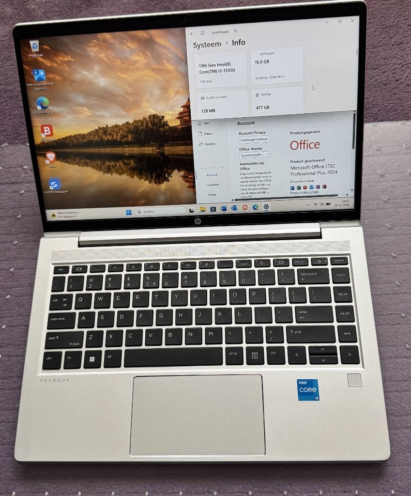Als nieuw: 14” Hp Probook 440 G10, 13e gen. I5,16/ 512 Gb, Qwerty, 14 inch, Zo goed als nieuw, SSD