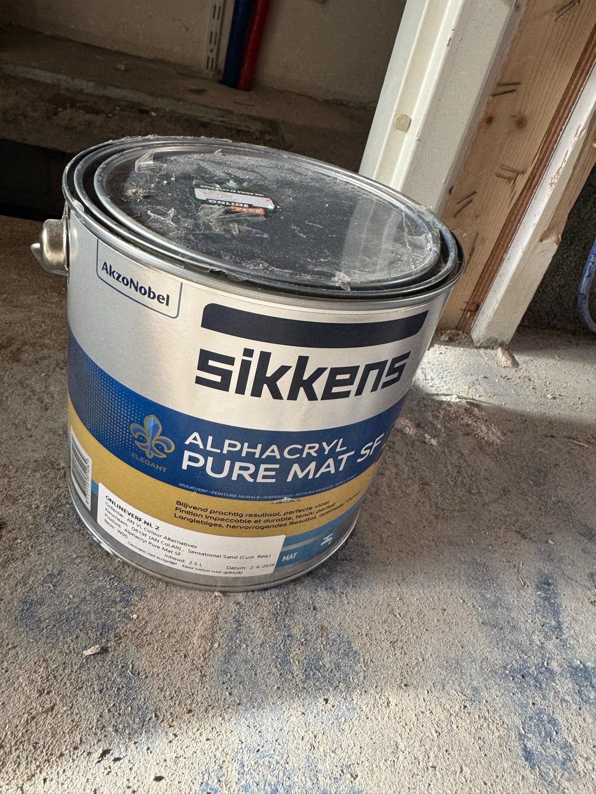 Sikkens Alphacryl Pure Mat SF Muurverf - 2.5L, Ophalen, Nieuw
