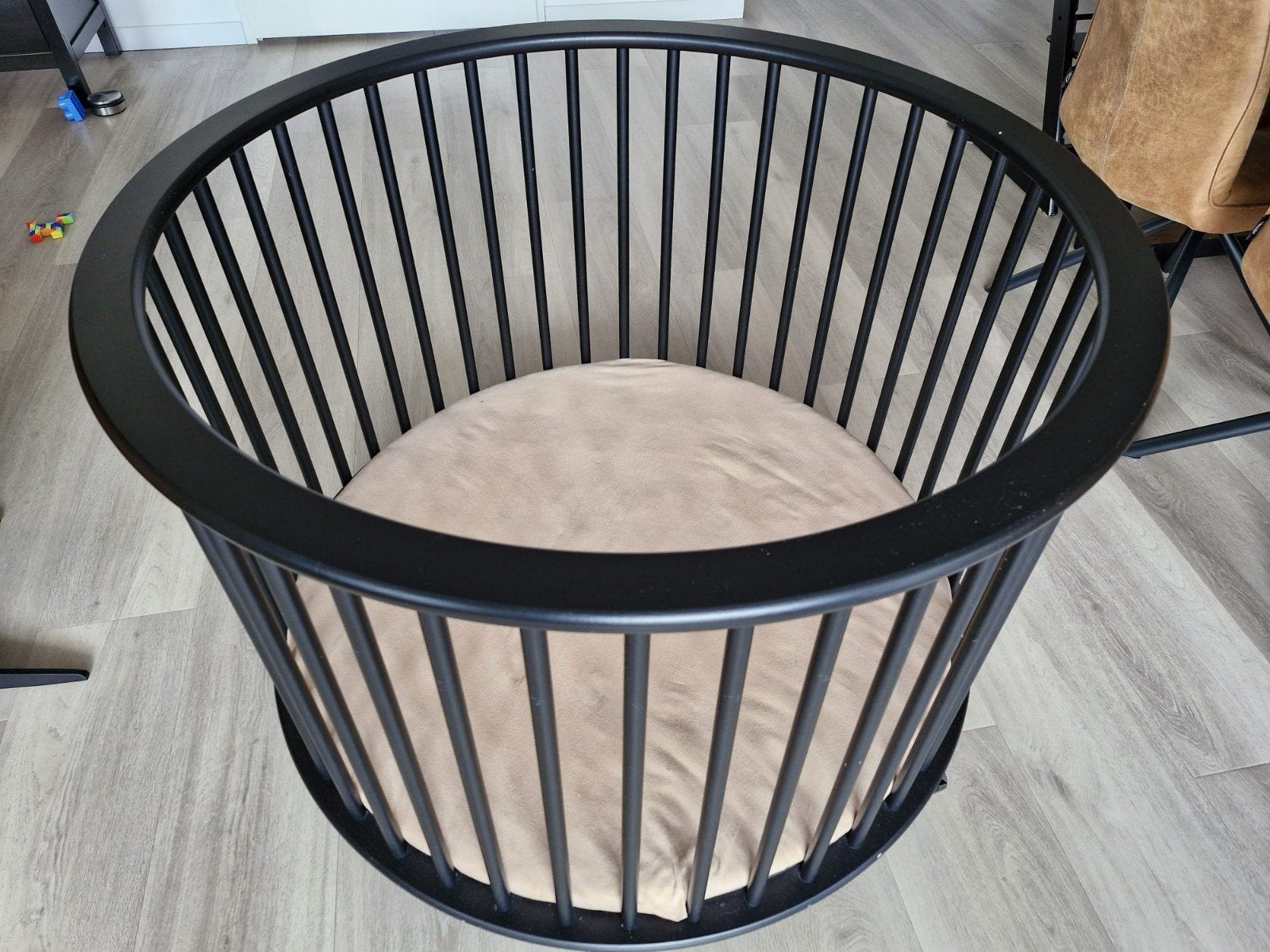 Ronde Box Zwart - 100 cm doorsnede, 2 bodemstanden, Kinderen en Baby's, Ophalen, Zo goed als nieuw, Rond, In hoogte verstelbaar