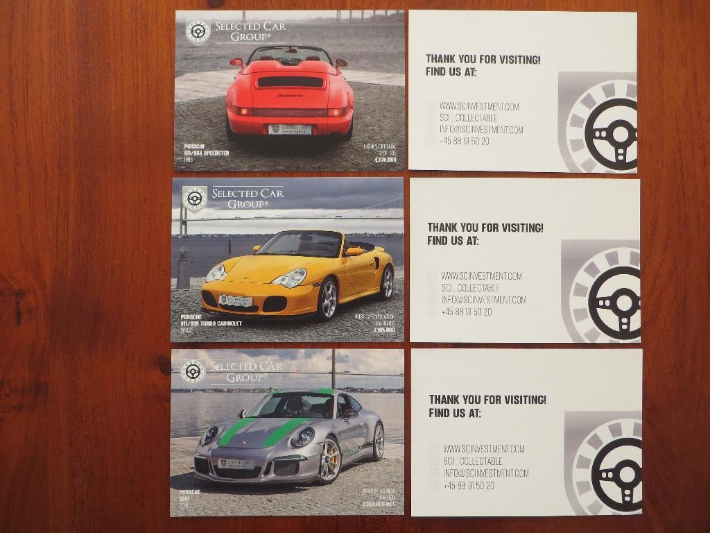 Porsche kaarten: 911/964 Speedster, 911R, 911/996 Turbo Cabr, Ophalen of Verzenden, Nieuw, Porsche