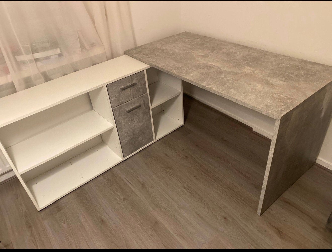 Betonlook bureau, Huis en Inrichting, Ophalen, Gebruikt, Overige merken, Overige typen