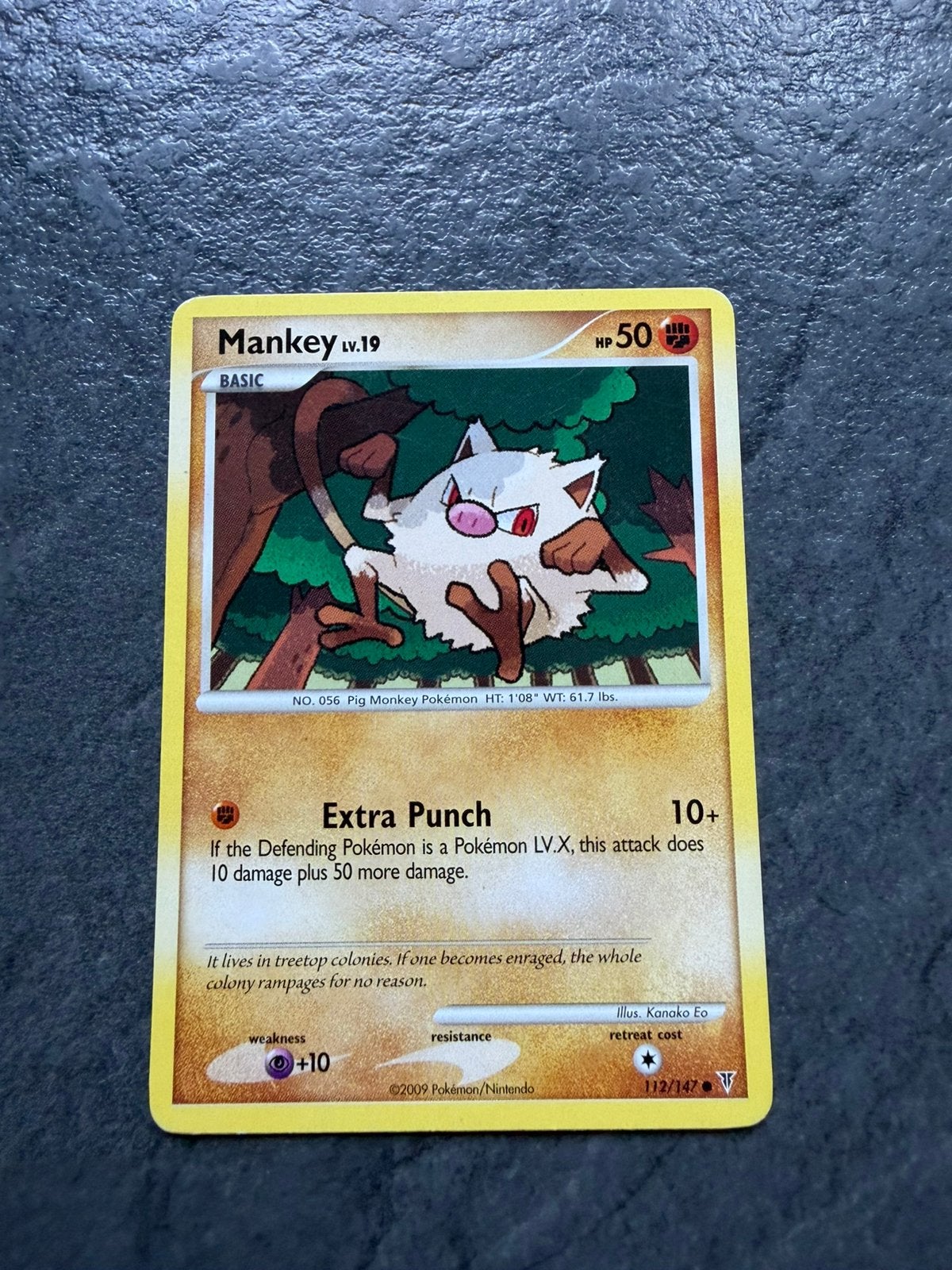 Mankey, Hobby en Vrije tijd, Verzamelkaartspellen | Pokémon, Ophalen of Verzenden, Zo goed als nieuw