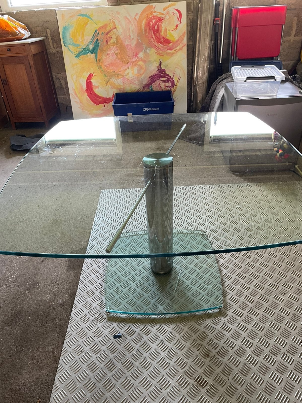 Glazen design salontafel, 100 tot 150 cm, Rechthoekig, 50 tot 100 cm, Ophalen of Verzenden