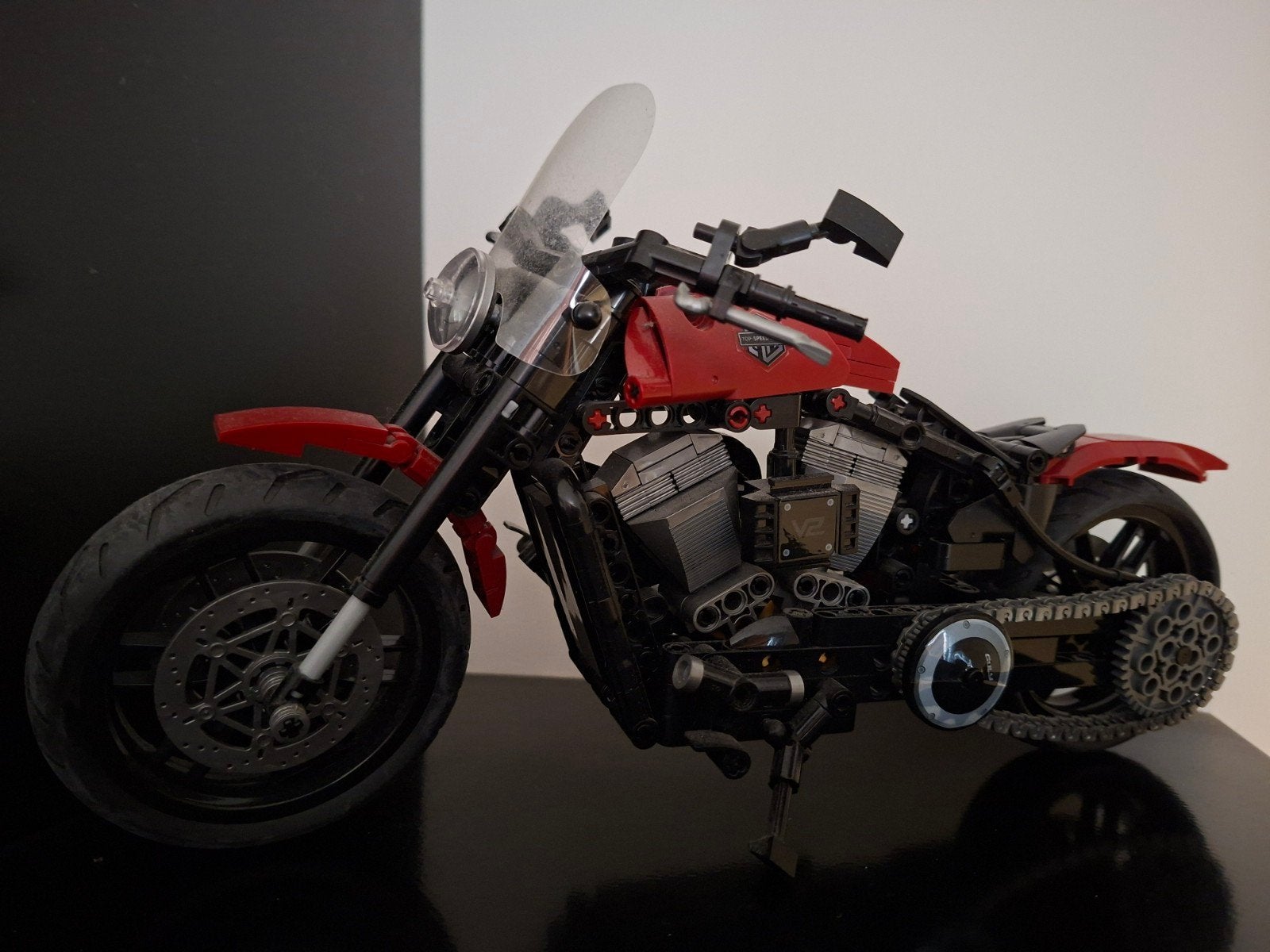Lego Technic Ducati Panigale V4 R en Custom Chopper, Ophalen, Gebruikt, Overige merken