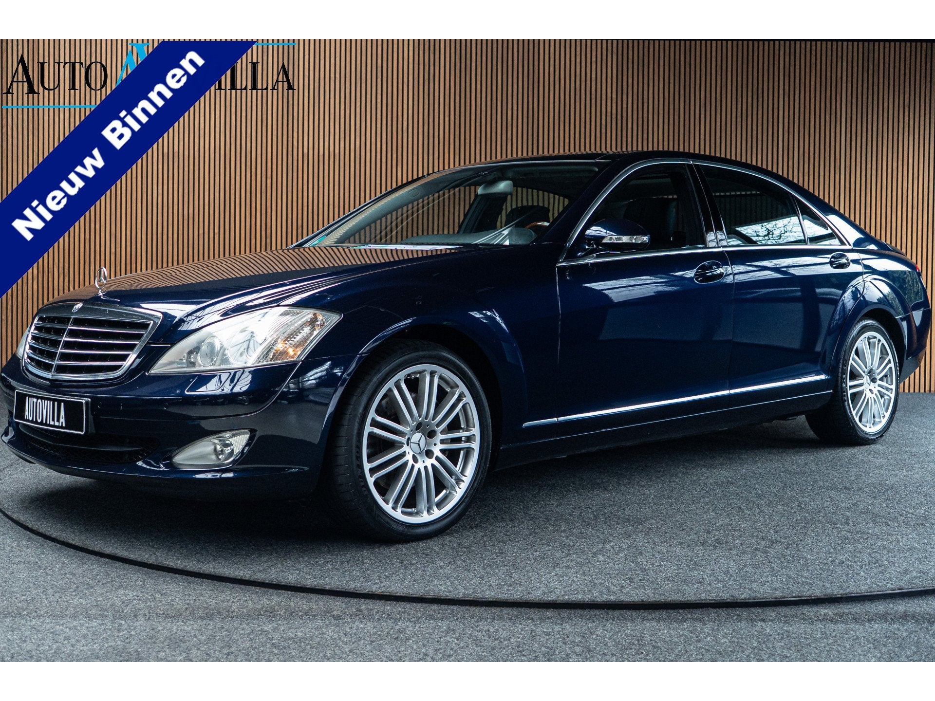 Mercedes-Benz S-Klasse 350 Lang Panodak Leer PTS Navi Memory, Automaat, Gebruikt, Zwart, Blauw