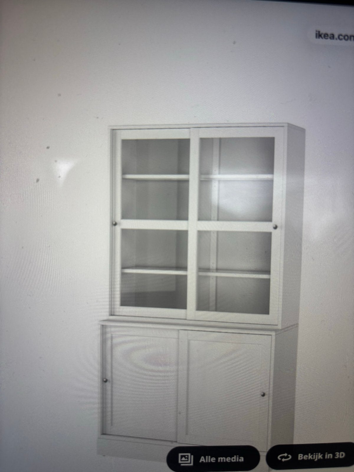 IKEA LIATORP Vitrinekast - Wit, Zo goed als nieuw, Ophalen, Zo goed als nieuw