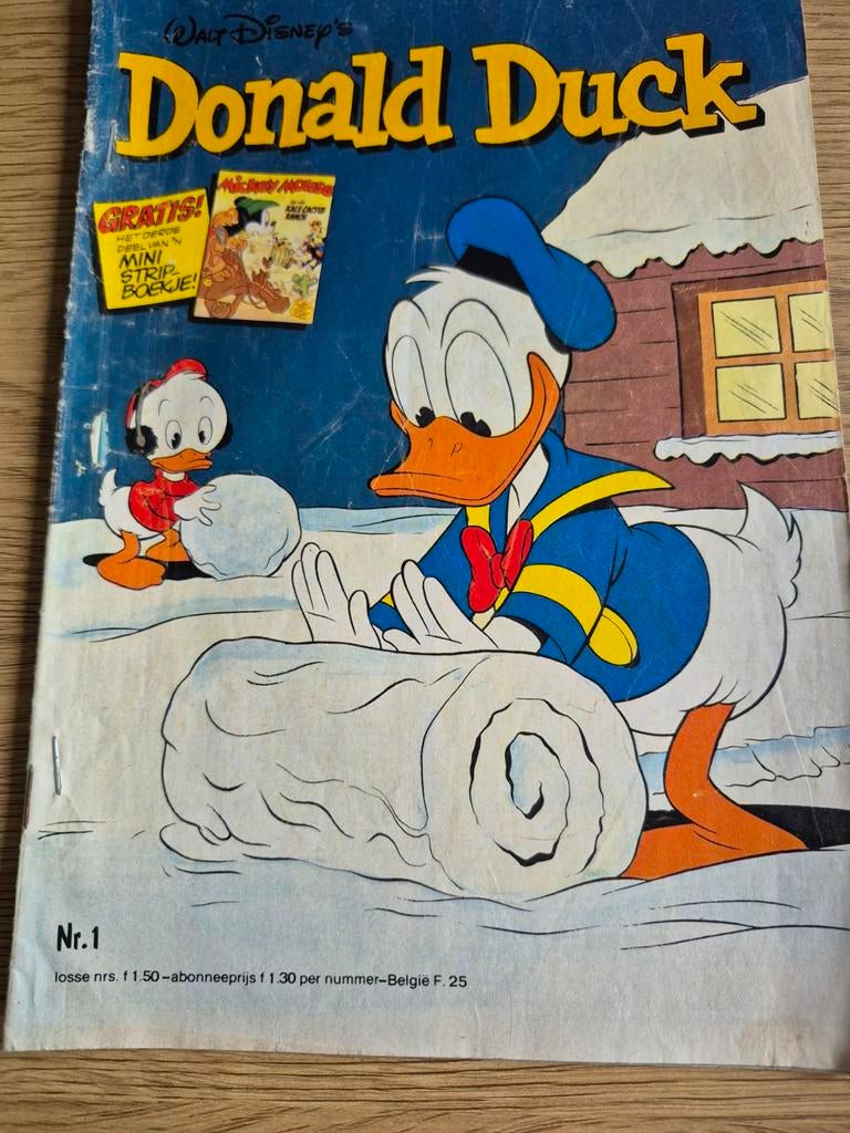 Donald Duck Weekblad Nr. 1 (1982) - Winterplezier, Eén stripboek, Ophalen of Verzenden, Gelezen, Walt Disney