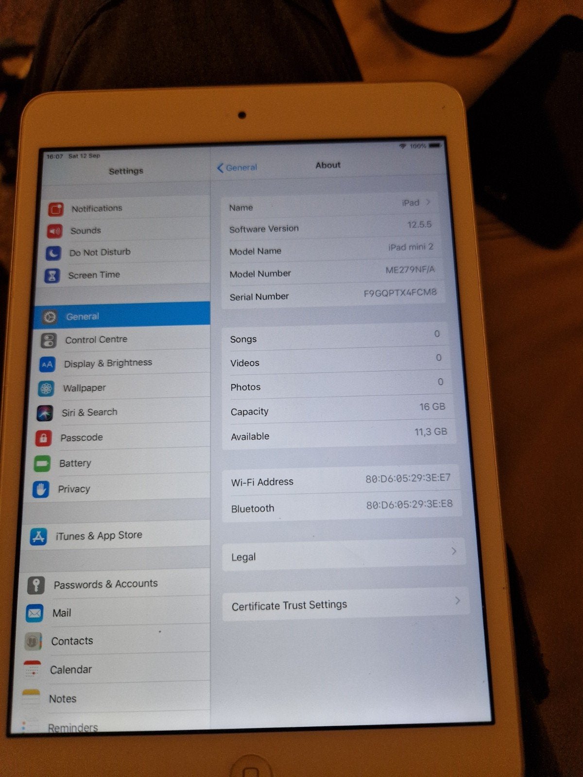 Apple iPad mini 2 16GB Wi-Fi, Gebruikt, Wit, 8 inch, Ophalen of Verzenden