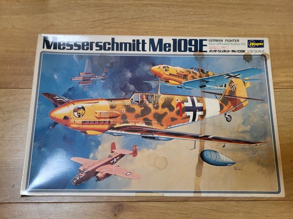 Messerschmitt Me109E 1:32 Hasegawa, Ophalen of Verzenden, Groter dan 1:72, Hasegawa