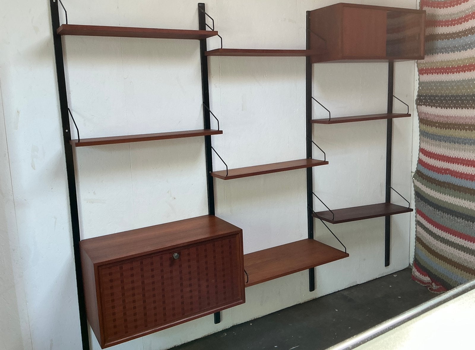 Poul Cadovius, Royal system, Deens wandmeubel, design unit, Ophalen, Gebruikt, Glas, Minder dan 150 cm