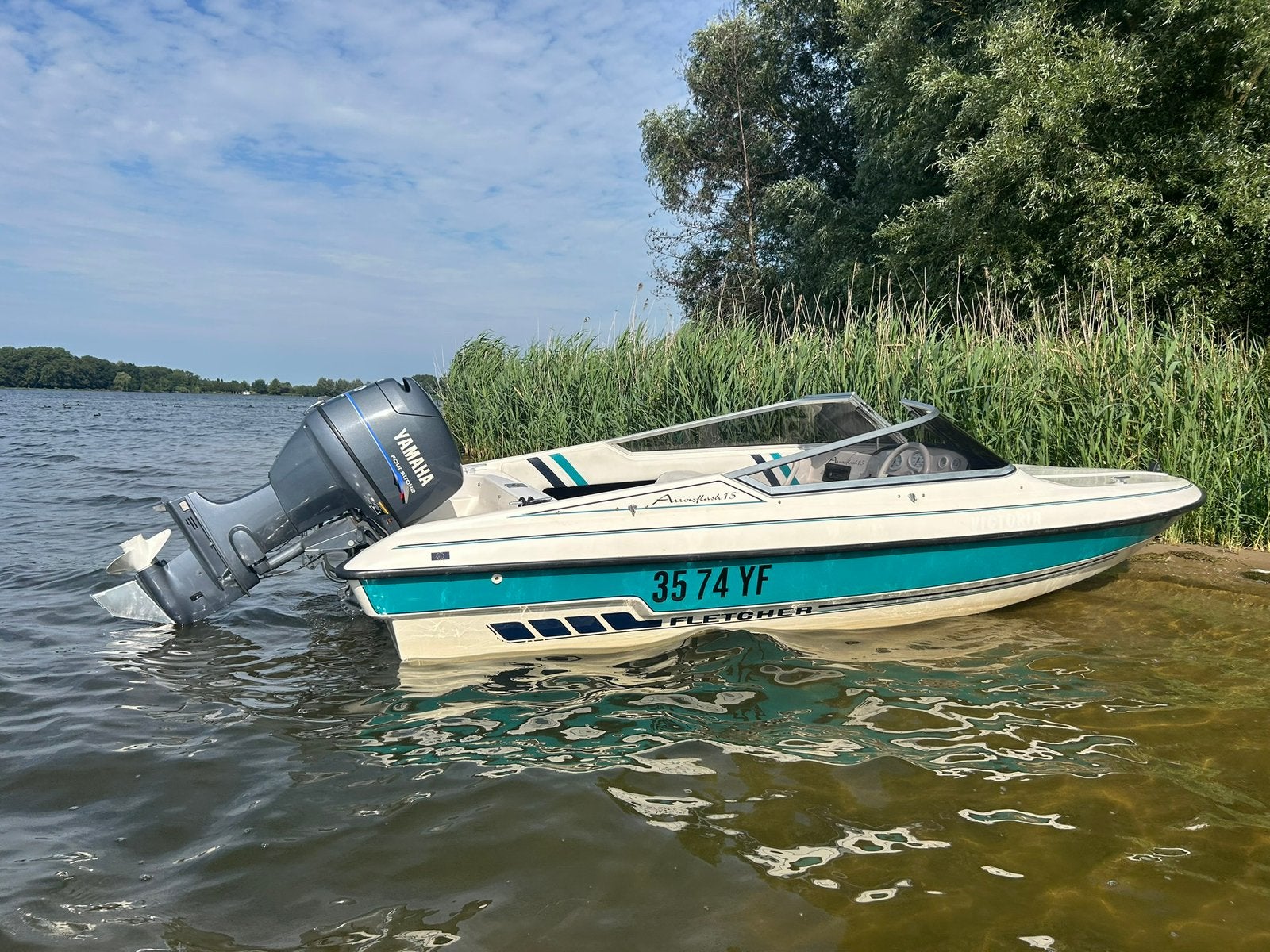 Fletcher Arrowflash 15 met Yamaha 50 pk 4-takt, Watersport en Boten, Speedboten, Ophalen, Buitenboordmotor