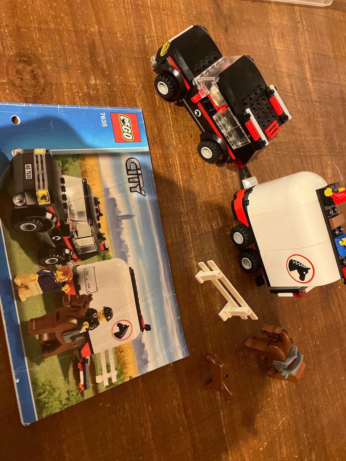 Paard met trekker compleet 7635, Ophalen of Verzenden, Gebruikt