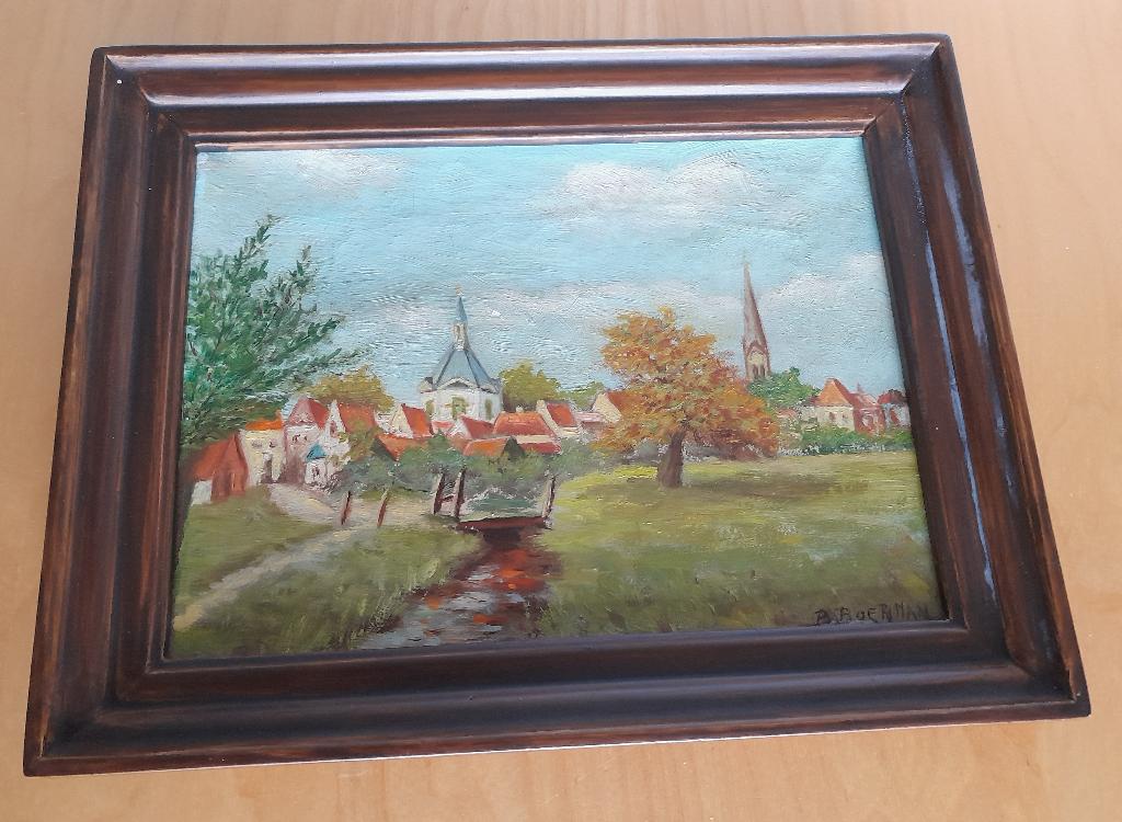 Schilderij B. Boerman (landschap), Ophalen of Verzenden