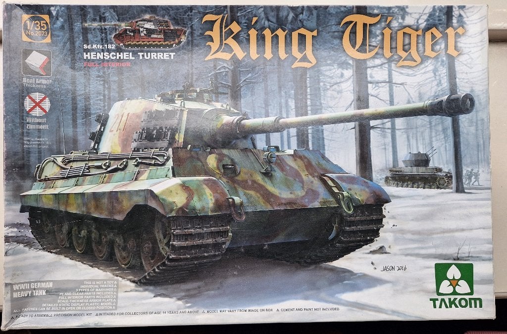 KING TIGER - HENSCHEL TURRET FULL INTERIOR - Takom 1/35, Hobby en Vrije tijd, Overige merken, Tank, Verzenden, 1:32 tot 1:50