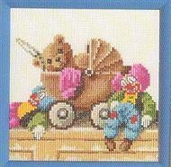Borduurpakket Bear with pram 15582, Geen, Geen, Nieuw, Ophalen of Verzenden